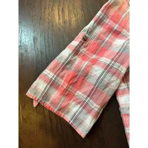 Harley Davidson Short Sleeve Plaid Button-Up Shirt - b42 - Picture 6 of 9